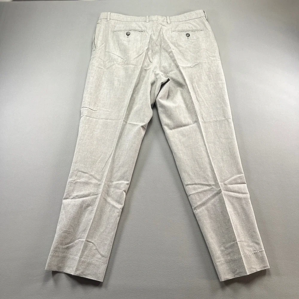 Banana Republic Dress Pants Mens 34x32 Light Gray Standard Fit Career Business